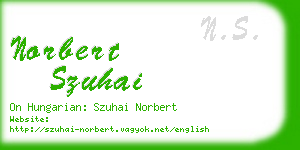 norbert szuhai business card